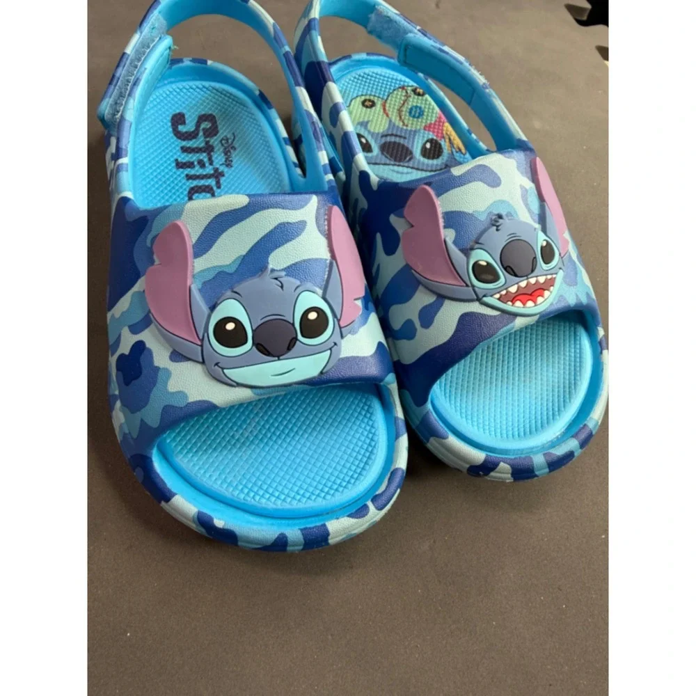 Disney Lilo and Stitch Blue Camo Sandals Kids Slides WMBTS128AC001-1126